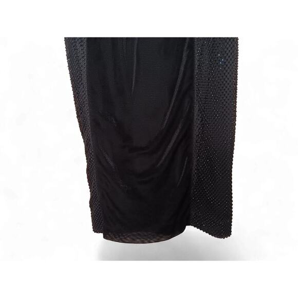 New with tags Donna Karan New York Black Mesh Velvet Sequin Dress Size 4 $495 - Picture 5 of 16